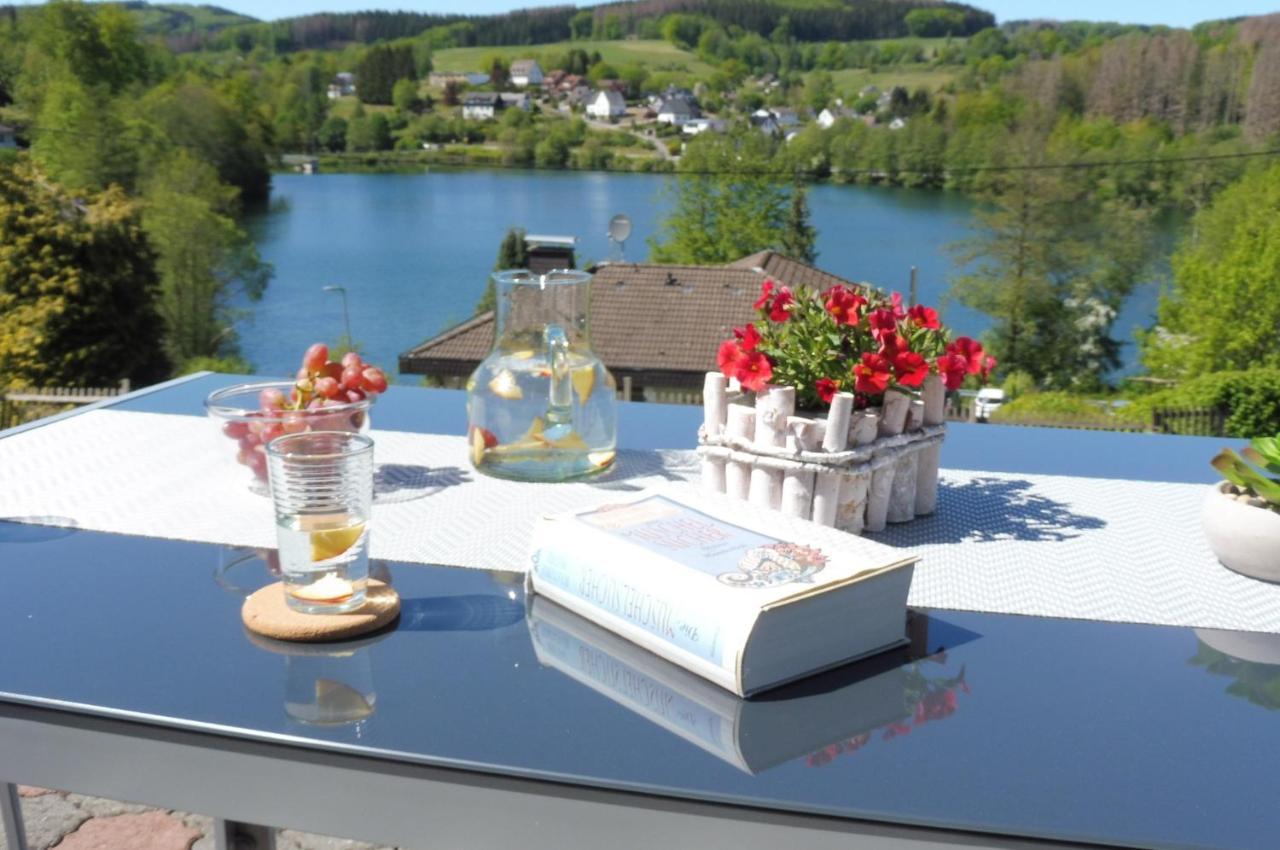 Exklusive Ferienwohnung 'Agger-Blick' Mit Grosser Seeblick-Terrasse & Sauna Гумерсбах Екстериор снимка