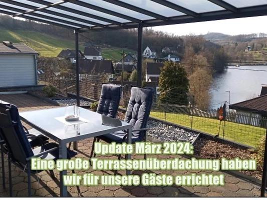 Exklusive Ferienwohnung 'Agger-Blick' Mit Grosser Seeblick-Terrasse & Sauna Гумерсбах Екстериор снимка