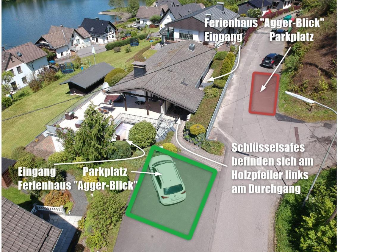 Exklusive Ferienwohnung 'Agger-Blick' Mit Grosser Seeblick-Terrasse & Sauna Гумерсбах Екстериор снимка